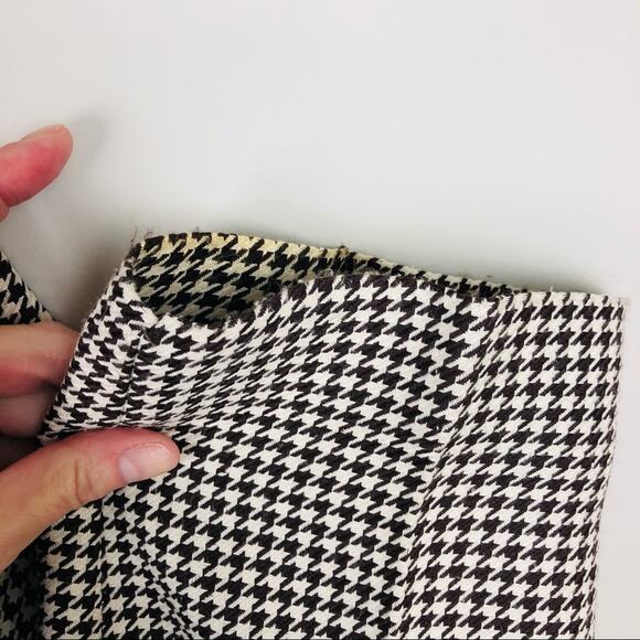 Vintage brown cream houndstooth high waisted pants small - Picture 7 of 8